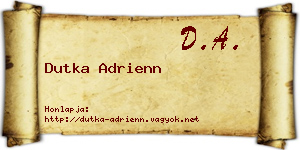Dutka Adrienn névjegykártya
